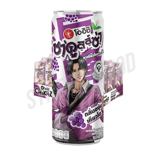 11 OISHI Canned Sparkling Kyoho Grape Green Tea 4Packsx6Cansx320ml