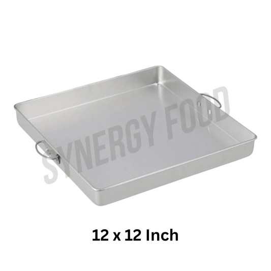 24 CROCODILE Square Steaming Tray with Handles – 12x12Inch (Dozen)