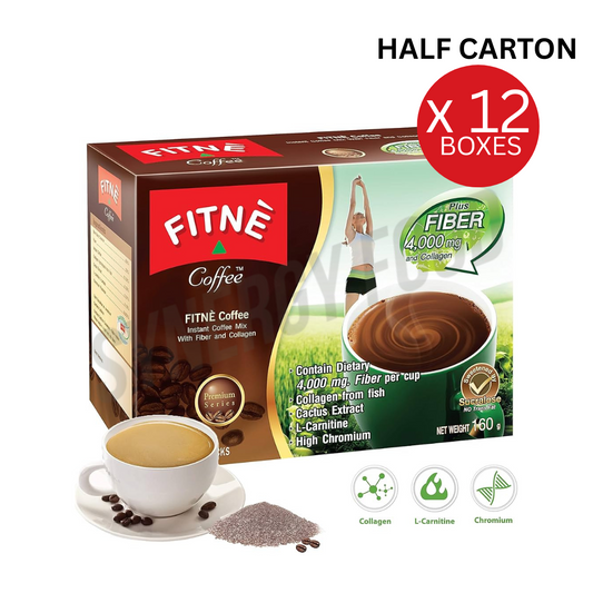 15 FITNE Coffee With Fibre & Collagen (10x160g) 12 Boxes HALF CARTON
