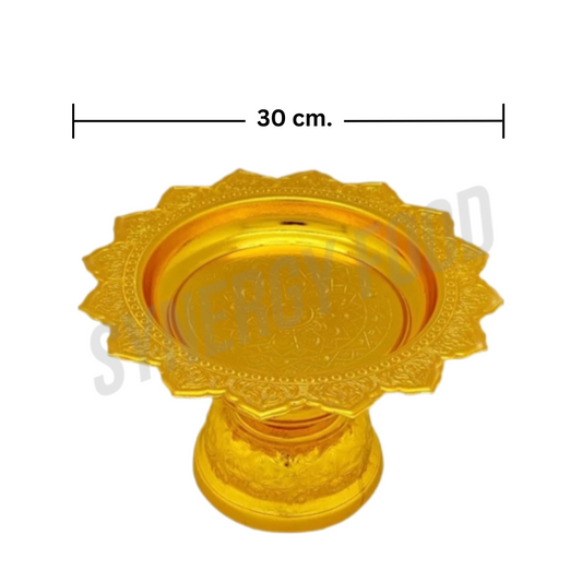 BEE Aluminium Offering Tray Gold 30CM