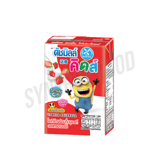 12- DUTCHMILL KIDS UHT YOGHURT STRAWBERRY 48X90ML