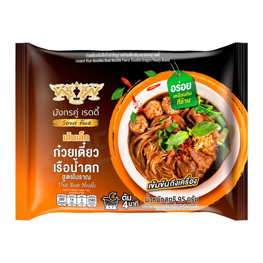 04 Double Dragon. Instant Rice Noodle Boat Noodle Flavour – 36 Bagsx95g