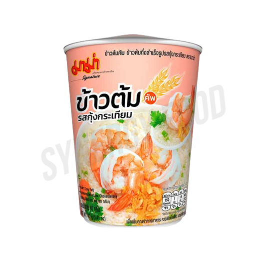 05 MAMA Cup Instant Rice Soup Garlic Shrimp Flavour 6 Packs x 7 Cups x 40g