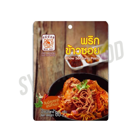 17 Mae Noi Khaw Soi Curry Paste 10 Bags x 80g (10)